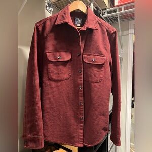 J Crew Heavyweight Cotton Shirt Jacket in Plaid Red/Black